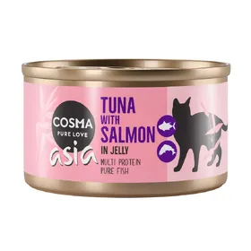 Comparer les prix de Lot Cosma Asia en gelée 12 x 85 g pour chat - thon, saumon