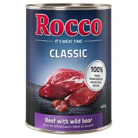 Meilleurs prix pour Rocco Classic boeuf, sanglier - Pâtée pour chien
