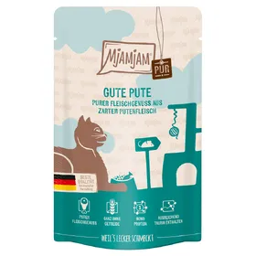 Comparer les prix de MjAMjAM sachet fraîcheur pur viande bonne dinde nourriture pour chat humide