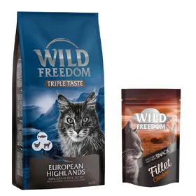 Meilleurs prix pour 6.5kg "European Highlands" Wild Freedom croquettes pour chat + Filets de poulet 100 g offerts !