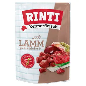 Comparer les prix de RINTI viande de connaisseur Pouches agneau nourriture pour chien humide