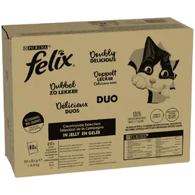 Comparer les prix de Mégapack Felix Tendres Effilés délicieux duos - Pâtée pour chat