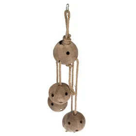 Comparer les prix de Jouet TIAKI Swing & Forage en noix de coco pour oiseaux - environ L 84 x 21 cm de diamètre