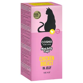 Comparer les prix de Cosma Mini Jelly Cups 6 x 25 g pour chat - poitrine de poulet