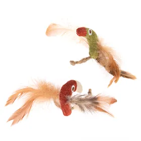 Comparer les prix de Lot de jouets TIAKI Toucans avec menthe à chat  - lot de 2 jouets
