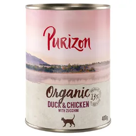 Meilleurs prix pour Purizon Organic bio 6 x 400 g pour chat - sans céréales - canard, poulet, potiron