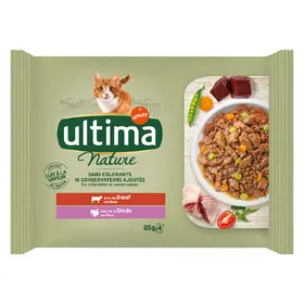 Meilleurs prix pour Ultima Cat Nature 12 x 85 g pour chat - bœuf, dinde