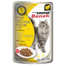 Meilleurs prix pour Lot Super Benek Filets en sauce 56 x 85 g pour chat - dinde