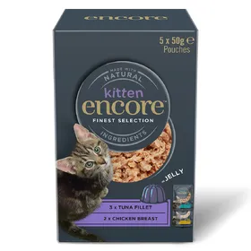 Meilleurs prix pour Lot mixte Encore Kitten en gelée 5 x 50 g pour chaton - Finest Selection (2 saveurs)