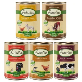 Meilleurs prix pour Lot Lukullus 24 x 400 g pour chien - Lot mixte Adulte 5 saveurs