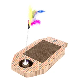 Comparer les prix de Griffoir TIAKI Poisson avec circuit de billes pour chat - L 45 x l 25 x H 4 cm