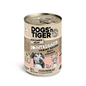 Comparer les prix de Lot Dogs’n Tiger Menu gourmet 12 x 400 g - gibier, volaille, poire, millet, châtaigne