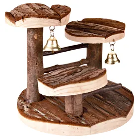 Comparer les prix de Arbre à grimper en bois naturel pour hamster L 15 x l 14 x H 14 cm