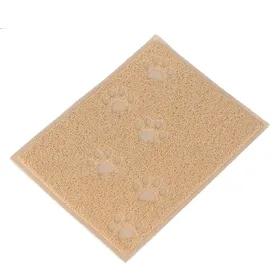 Comparer les prix de Tapis de maison de toilette Pattes beige pour chat - Tapis de maison de tiolette pour chat