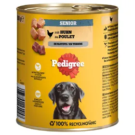Comparer les prix de 12x800g Senior poulet en pâté Pedigree Classic nourriture humide pour chien