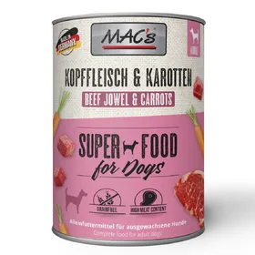 Comparer les prix de MAC's Adult 6 x 800 g pour chien - cervelle, carotte