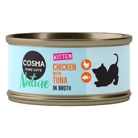 Comparer les prix de Cosma Nature Kitten poulet, thon - Pâtée pour chat