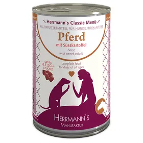 Comparer les prix de 1x400g Herrmann's Menu Sans céréales cheval, patates douces