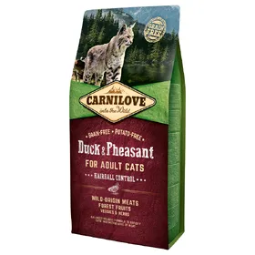 Meilleurs prix pour Adult Hairball Control canard, faisan Carnilove Croquettes pour chat