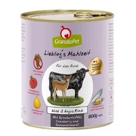 Comparer les prix de 6x800g gibier et Black Angus Liebling's Mahlzeit GranataPet nourriture humide pour chien