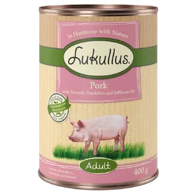 Comparer les prix de Lukullus Adult porc, brocoli pour chien - 6 x 400 g