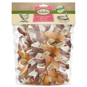 Comparer les prix de Lukullus spirales à mâcher Pack XXL lot mixte canard, poulet - Friandises pour chien