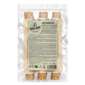 Meilleurs prix pour Rouleaux de peau de bœuf fourrés pour chien - 3 x 3 friandises