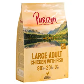 Comparer les prix de Purizon Large Adult poulet, poisson sans céréales - Croquettes pour chien
