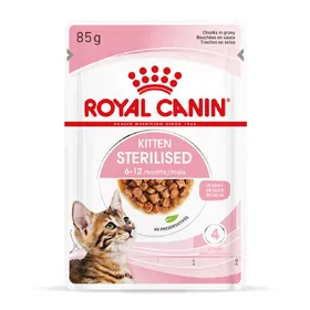 Comparer les prix de Sterilised Kitten en sauce Royal Canin - Pâtée pour chat