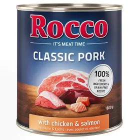 Comparer les prix de Rocco Classic Pork 6 x 800 g poulet, saumon
