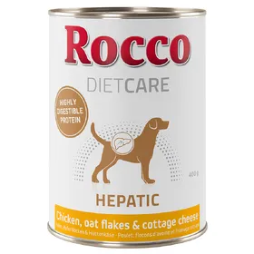 Comparer les prix de Rocco Diet Care Hepatic poulet, flocons d'avoine, fromage cottage - Pâtée pour chien