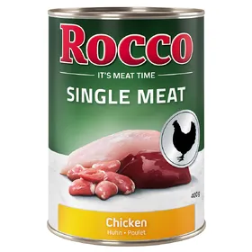 Comparer les prix de Rocco Single Meat 6 x 400 g pour chien poulet