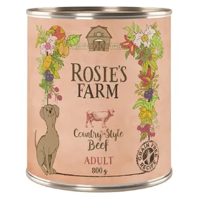 Comparer les prix de Adult bœuf Rosie's Farm - Pâtée pour chien