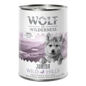 Meilleurs prix pour Little Junior Wild Hillscanard, veau 0% céréales Wolf of Wilderness - Nourriture pour chien