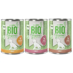 Comparer les prix de 6x400g zooplus Bio lot mixte (3 variétés) - Pâtée pour chat