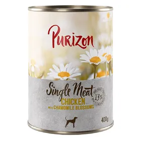 Comparer les prix de Lot Purizon Single Meat 12 x 400 g pour chien - poulet, fleurs de camomille