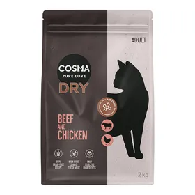 Comparer les prix de Cosma bœuf, poulet pour chat - 2 x 2 kg