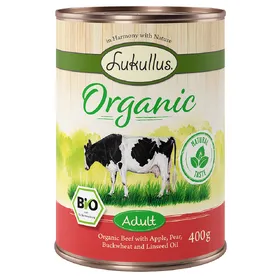 Comparer les prix de Bœuf, pomme Adult Organic Lukullus Boîtes pour chien