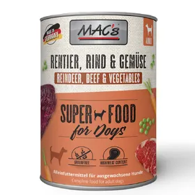 Comparer les prix de MAC's Adult 6 x 800 g pour chien - renne, légumes