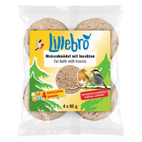Comparer les prix de Boules de graisse avec insectes Lillebro pour oiseaux sauvages - 4 x 340 g