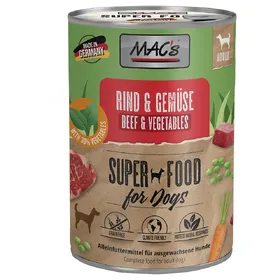 Comparer les prix de Lot MAC's 24 x 400 g pour chien - bœuf, légumes
