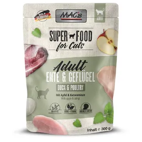 Comparer les prix de Lot économique : MAC´s Cat 24 x 300 g pour chat - canard, volaille