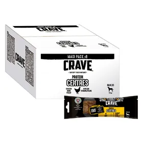 Comparer les prix de Friandises Crave Protein Centres Maxi - lot % : 8 x 72 g, poulet