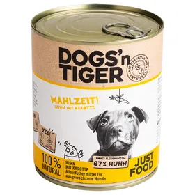 Comparer les prix de Lot Dogs’n Tiger Adult 12 x 800 g - poulet, carotte
