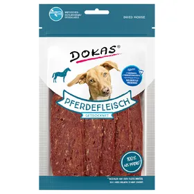 Meilleurs prix pour Dokas Viande de cheval séchée pour chien - environ 60 g