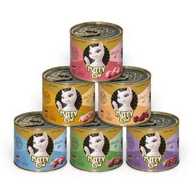 Comparer les prix de Kitty Cat Adult 6 x 200 g pour chat - lot mixte I (6 variétés)