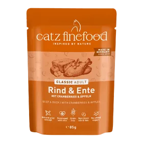 Comparer les prix de catz finefood 8 x 85 g - bœuf, canard