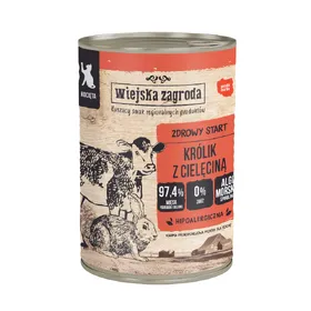 Comparer les prix de Wiejska Zagroda 6 x 400 g pour chat - Kitten lapin, veau