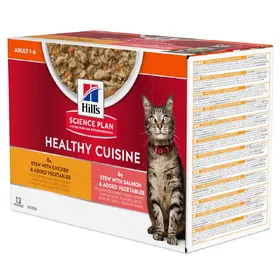 Meilleurs prix pour Hill's Science Plan Adult Healthy Cuisine poulet, saumon pour chat - 12 x 80 g