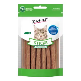 Meilleurs prix pour 30g Dokas Sticks avec filet de saumon Friandises pour chats